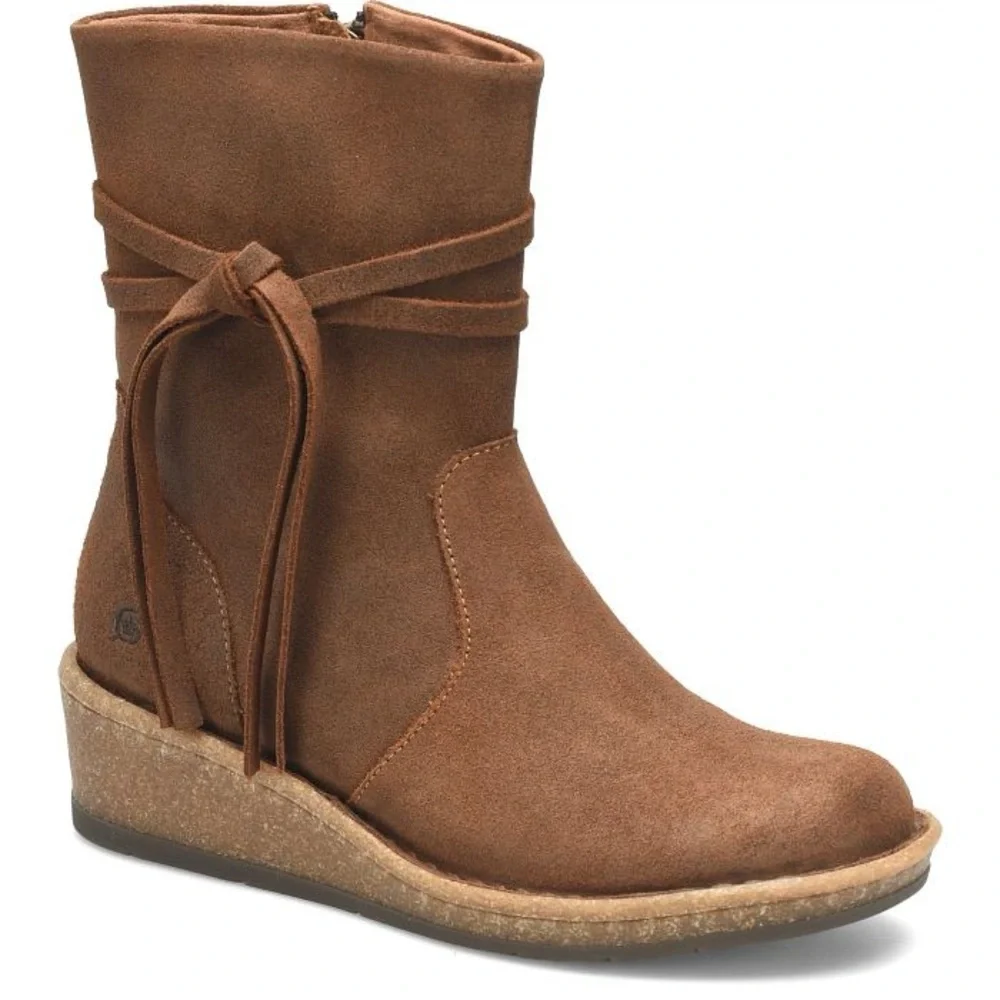 Born Vinton Leather Boots, size 7.5, zip up sides - Picture 3 of 11